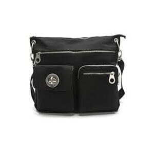 Baggallini Sydney Crossbody Bag Nylon Water Resistant Adjustable Strap Black